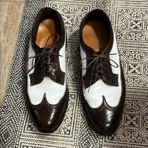 Florsheim Brown and White Oxford Spectator Shoes
